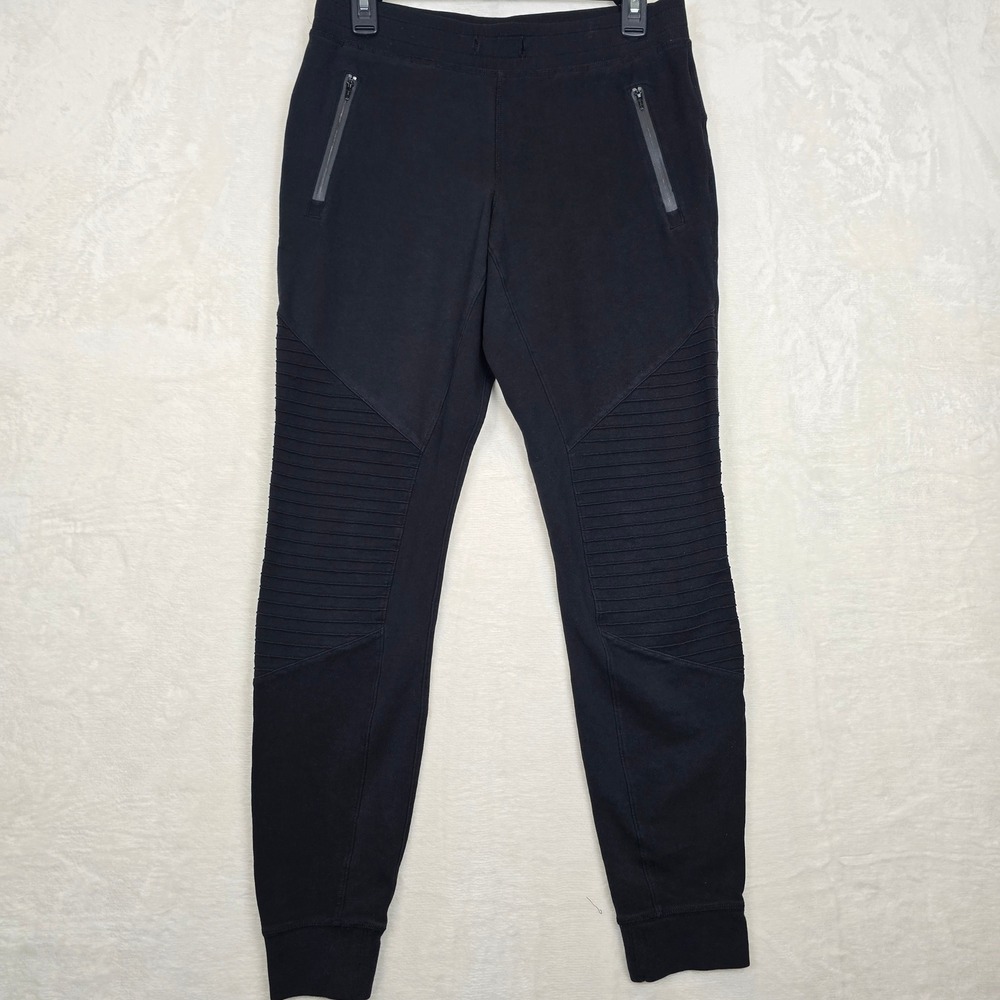 Alo Yoga Black Urban Moto Jogger Sweatpants Pants Slim Fit Womens size Small
